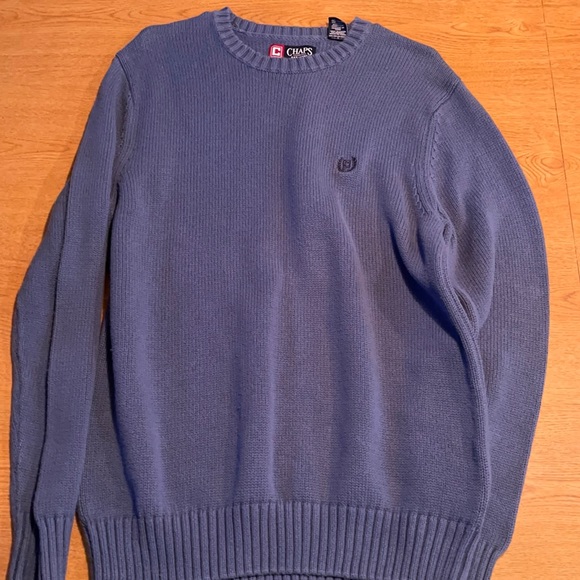 Dusty Blue Chaps Sweater - Picture 1 of 5